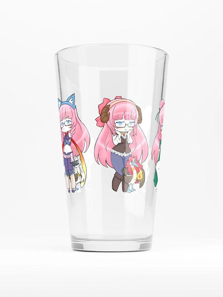 Squeaky's Brainrot Cosplay 16oz Pint Glass product image (2)