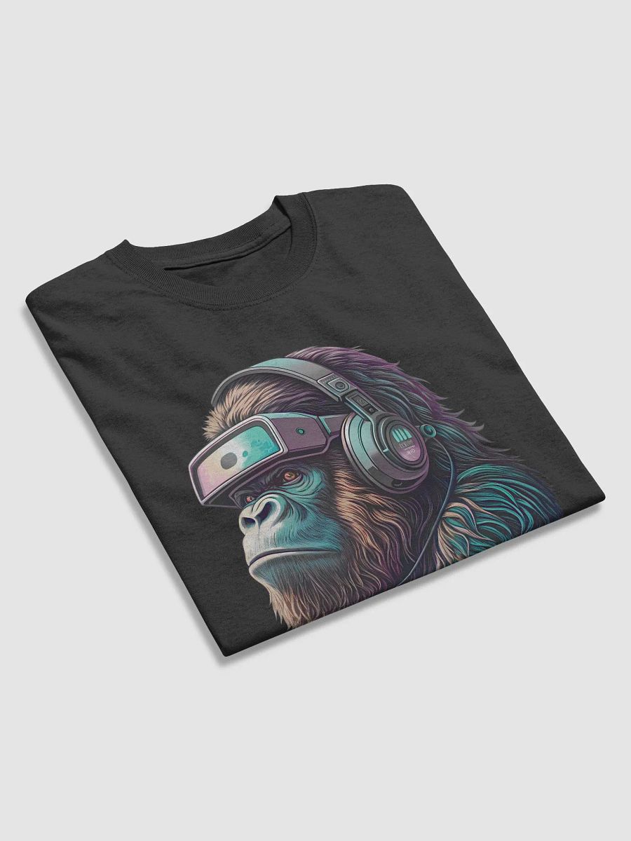 Cyberpunk Gorilla VR Headset T-Shirt – Futuristic Gaming Unisex Tee product image (2)