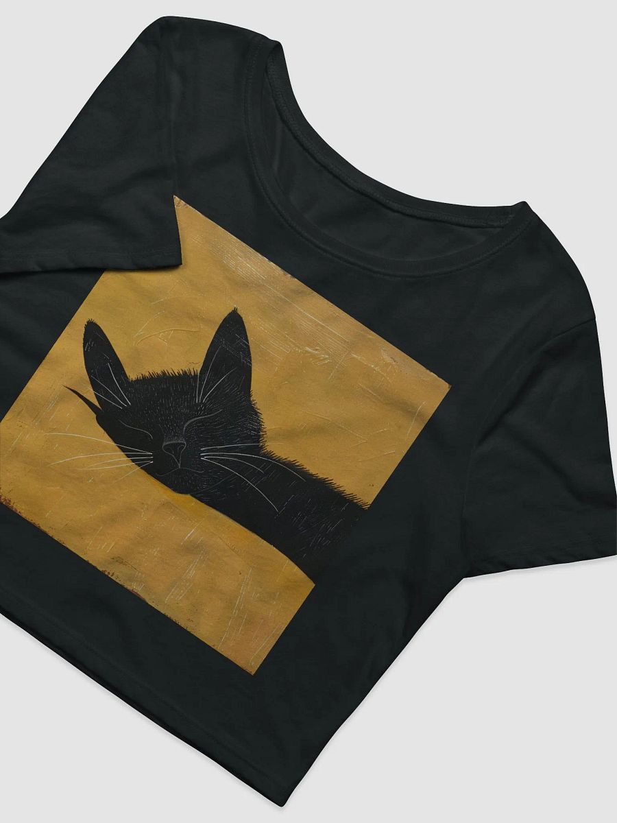 Bella+Canvas Women's Crop Tee-Sublicolor-Sweet Sleeping Black Cat product image (3)