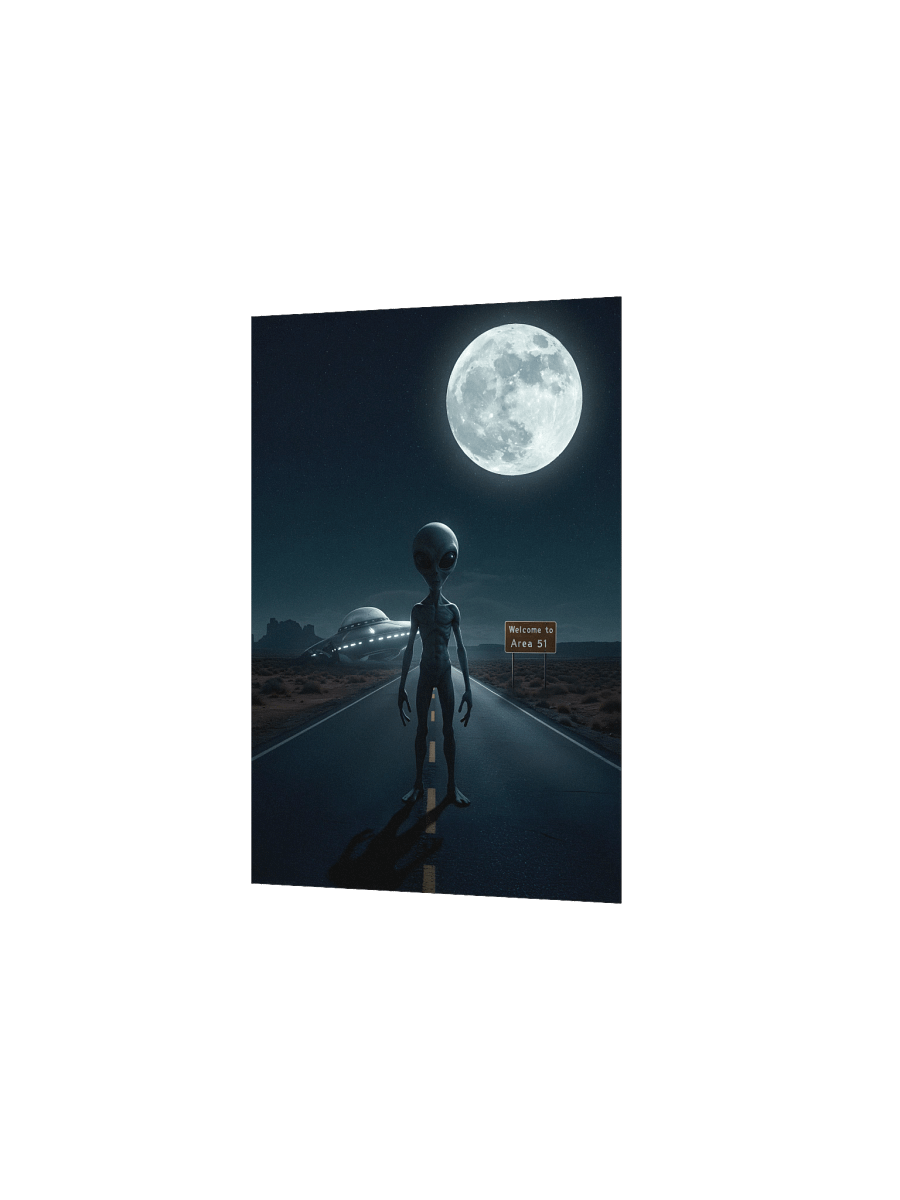 Under the Lunar Glow: The UFO Crash Landing Poster product image (9)