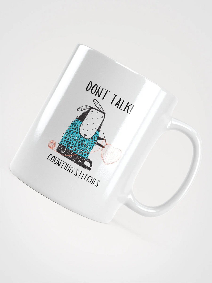 "Counting Stitches" White Coffee Mug product image (4)