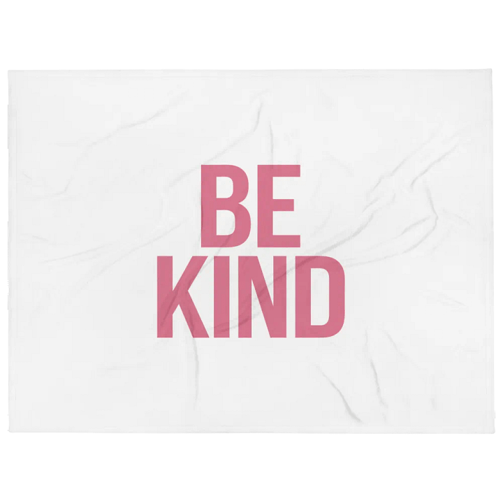 Be Kind Pink Throw Blanket product image (1)