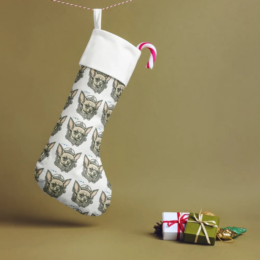 Yoda-Chihuahua Christmas Stocking product image (8)