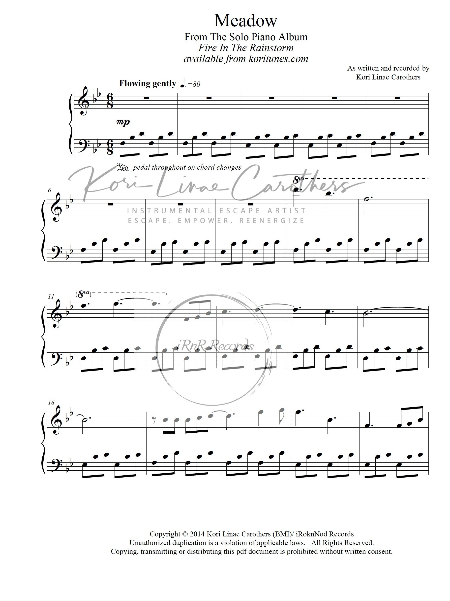 Meadow Sheet Music product image (2)