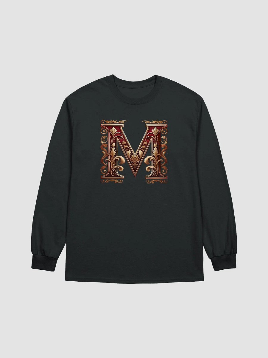 Ornate Floral Letter M Long Sleeve T-Shirt product image (3)