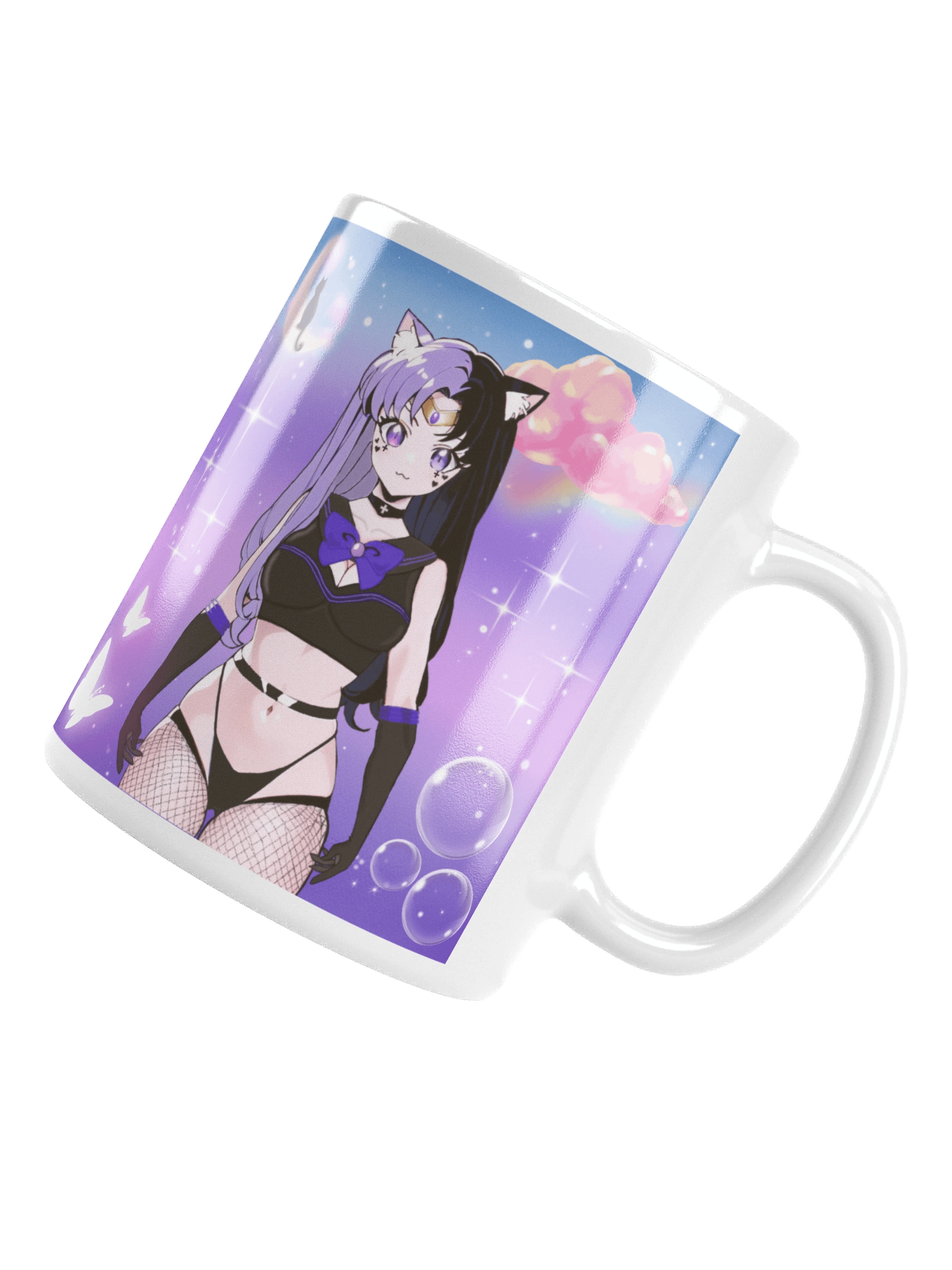 Sailor Nekowave (Dream Version) White Glassy Mug product image (5)