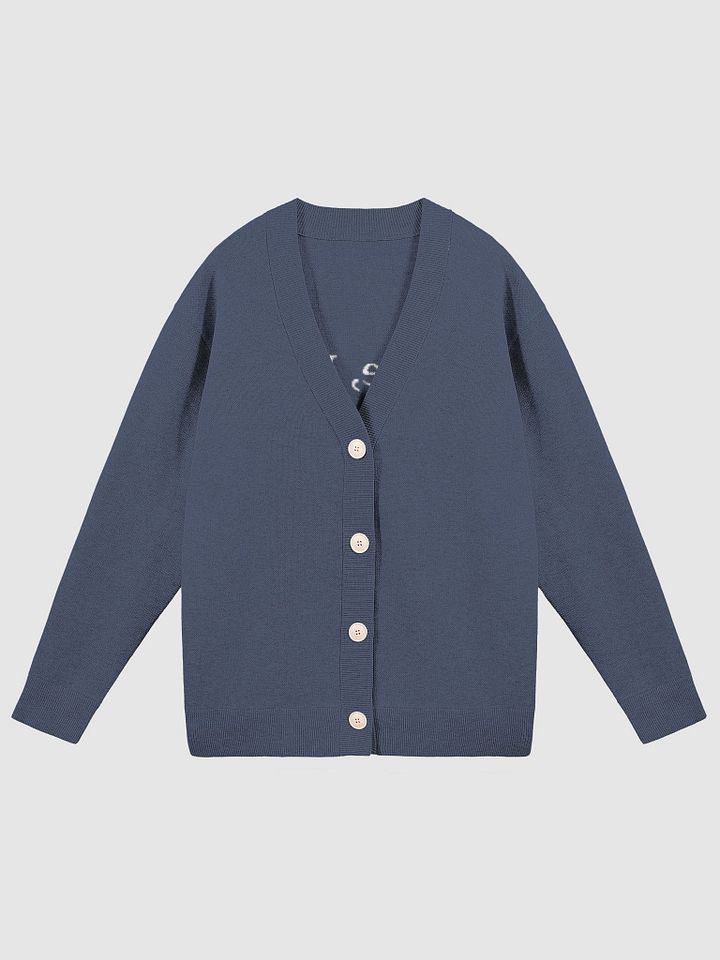 Peace, Love and Paris with Monuments Parisian Chic Knitted Cardigan | Blue product image (2)