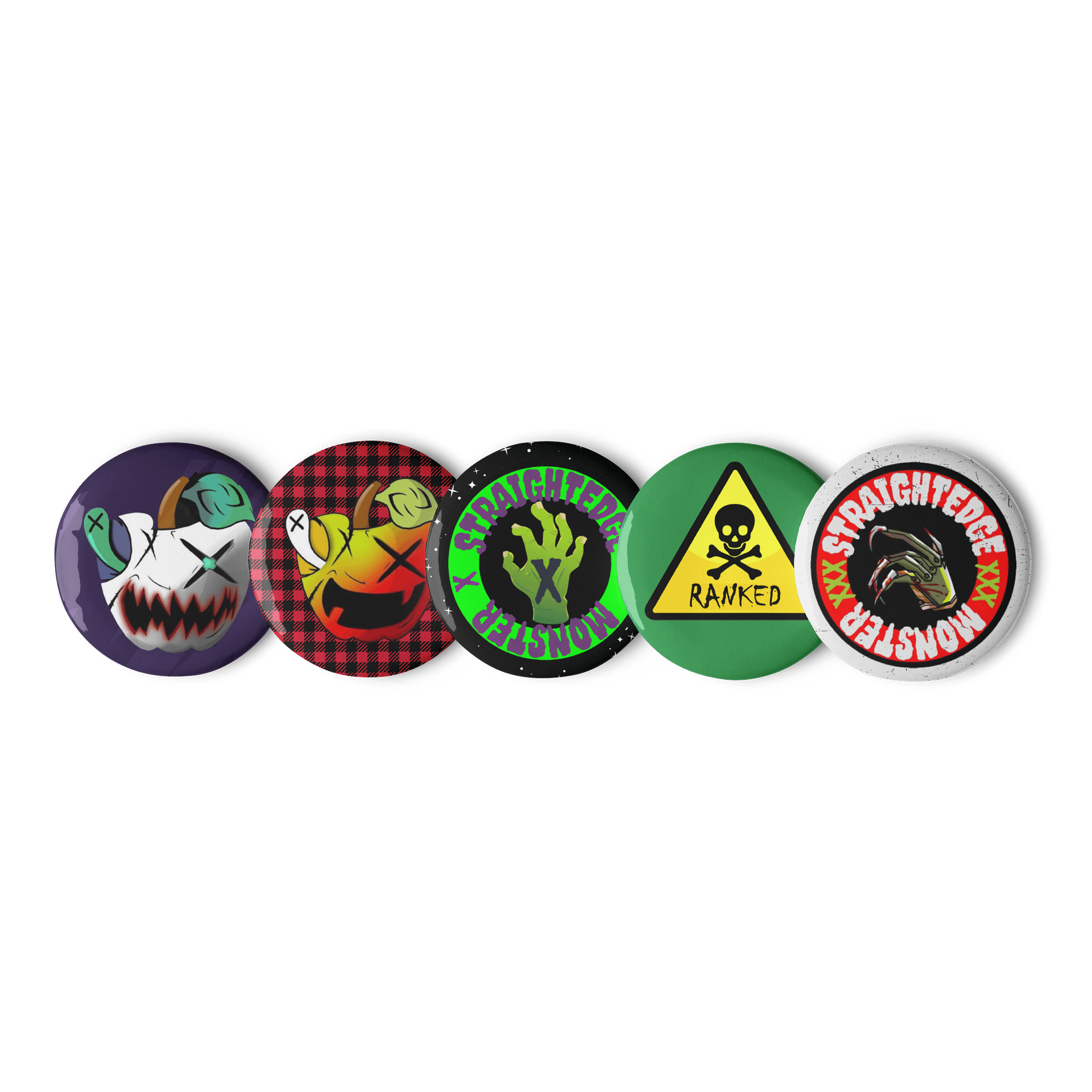 Straightedge Monster Button Pack 1 product image (1)