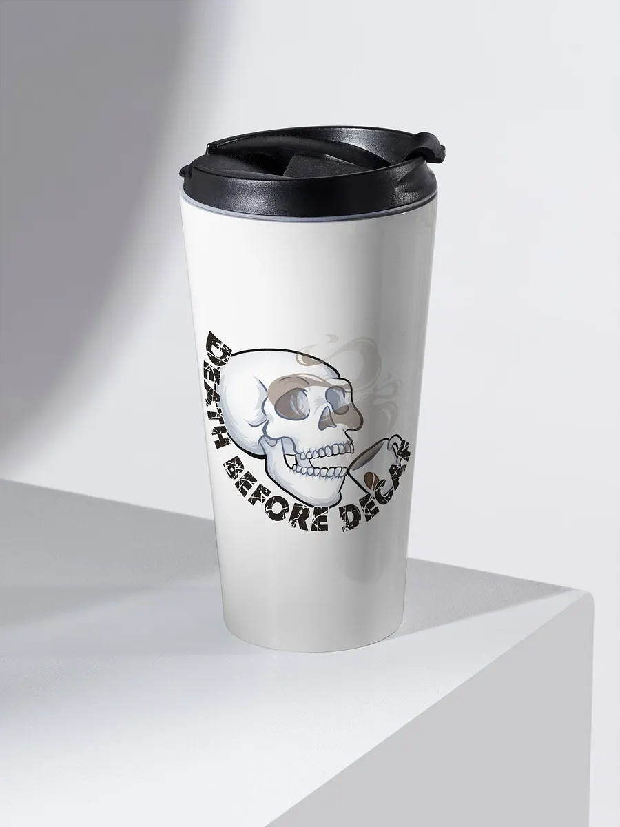 Death Before Decaf Stainless Steel Travel Mug product image (2)