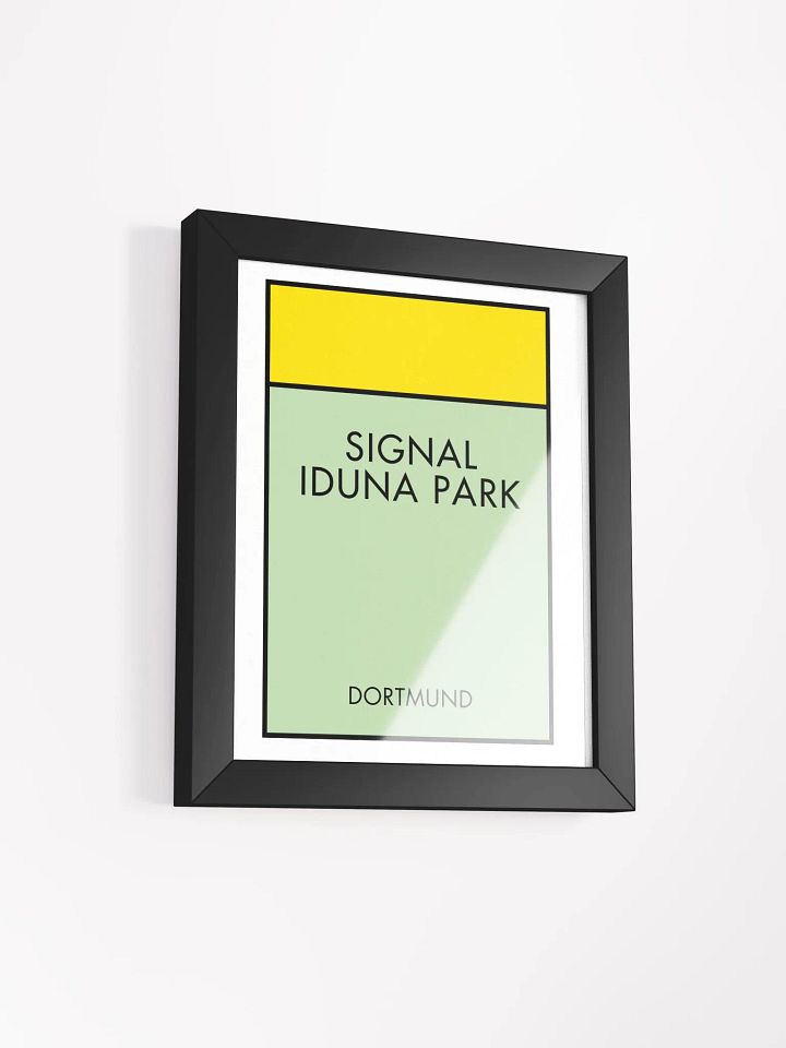 Signal Iduna Park Stadium Dortmund Monopoly Title Art Framed Print product image (2)