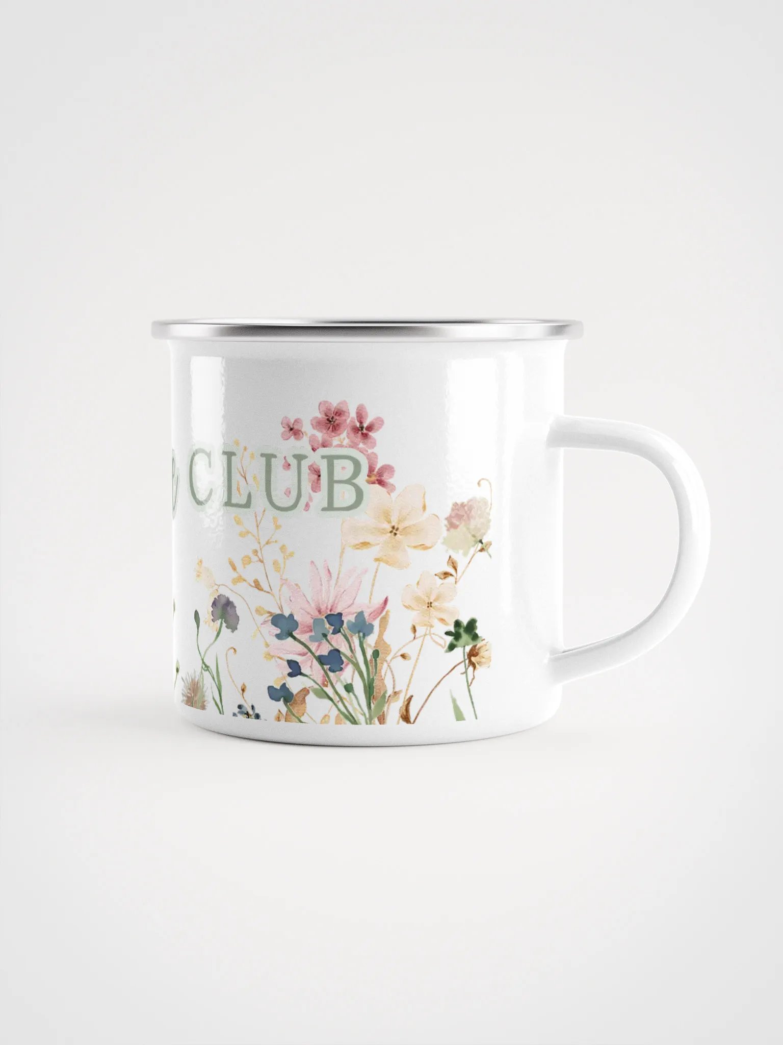 Stay Home Club WILDFLOWER Enamel Mug - Ich bleib heute zuhause - Geschenkidee für die beste Freundin product image (2)