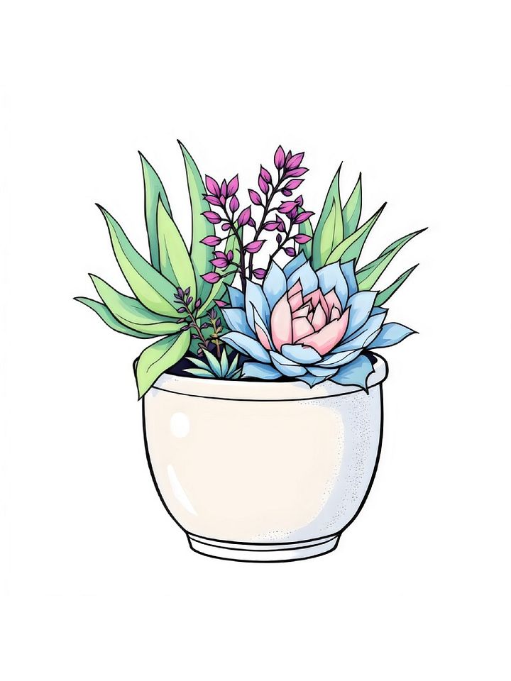 21 Elegant Cute Pastel Potted Succulent Clipart, Delicate Succulent Graphics, Nature-Inspired Clipart, Soft Pastel Clipart Set product image (2)