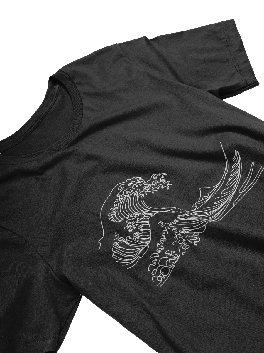 Kanagawa Waves Line Art Design T-Shirt product image (29)