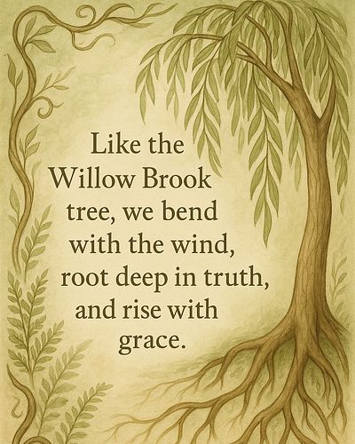 🌳“Like the Willow Brook tree,
we bend with the wind,
root deep in truth,
and rise with grace.”

Willowbrook Academy
Rooted in...