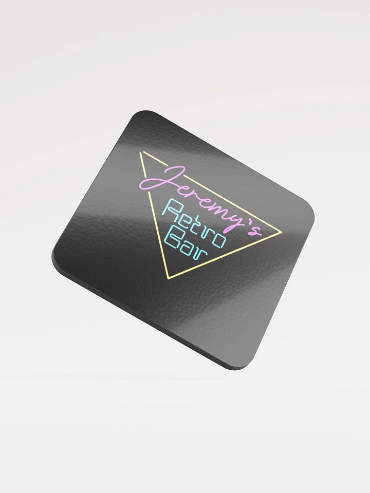 Black JRB Logo Glossy Cork Backed Coaster product image (1)