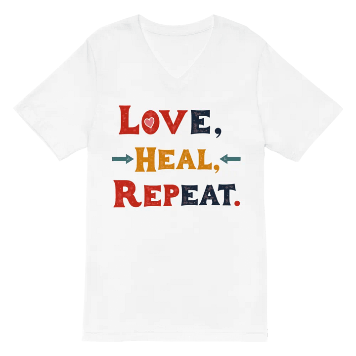 Rustic Love Heal Repeat V-Neck Tee product image (2)