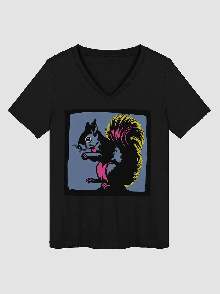 Vibrant Squirrel Illustration Women's V-Neck Tee product image (1)
