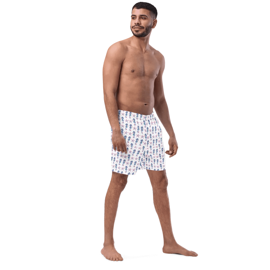 Seahorse And Starfish Swim Trunks product image (6)