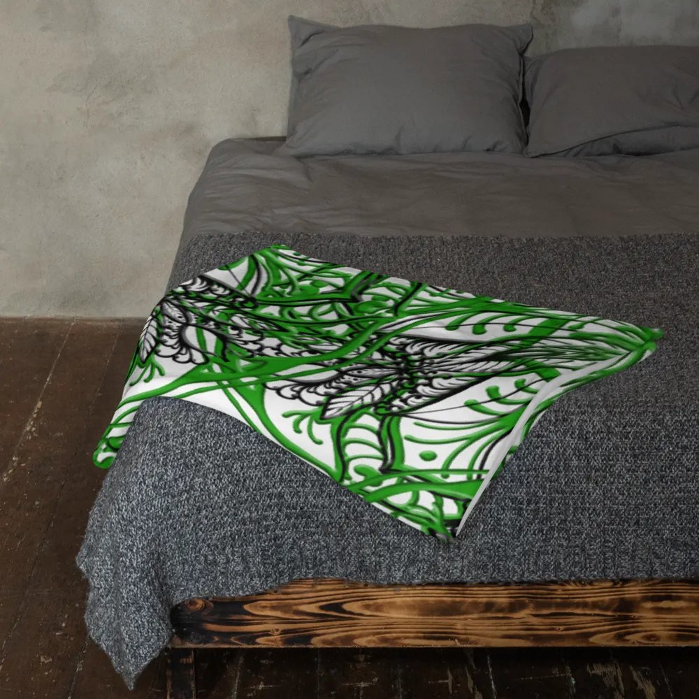 Verdant Kaleidoscope Throw Blanket product image (12)