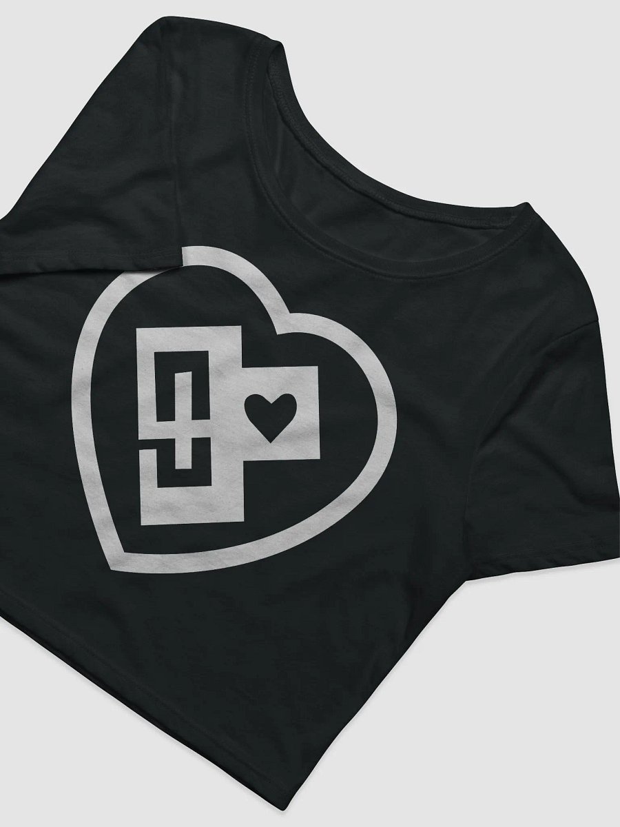 OptimusProcrastinus HeartChip in Heart Cropped T-Shirt (White) product image (7)