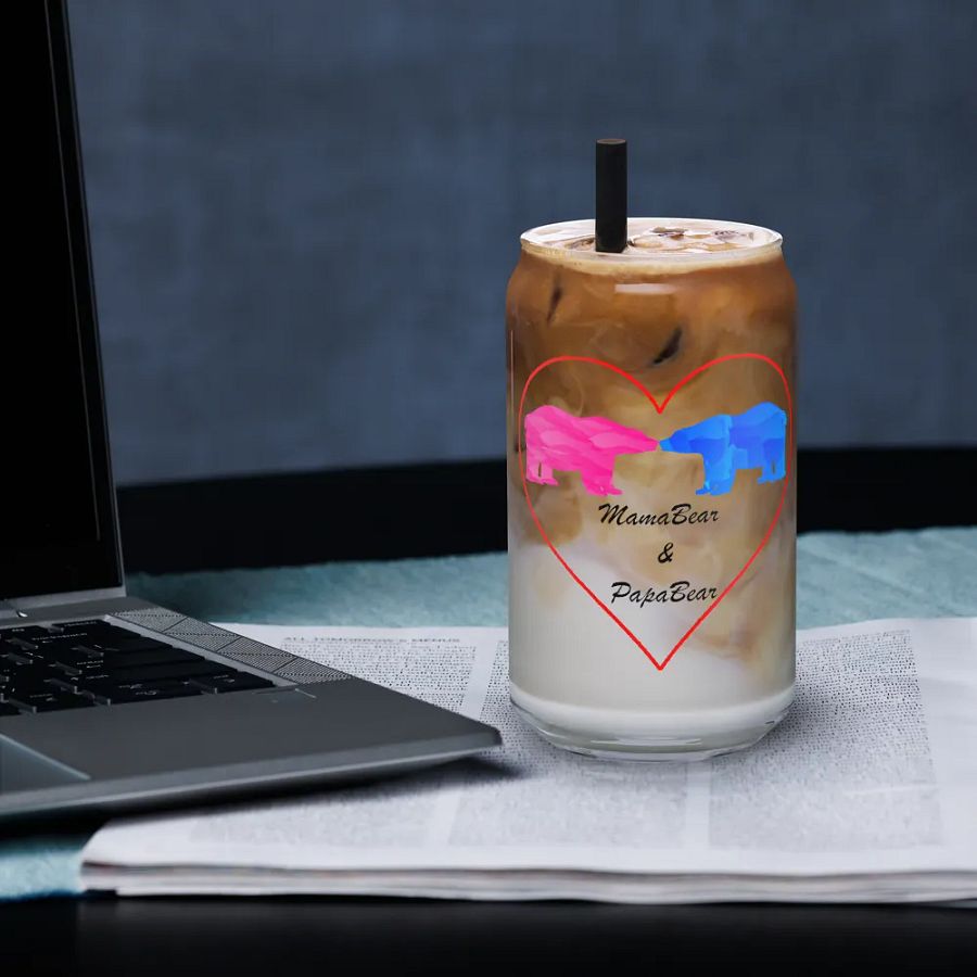 Mama & Papa Bear Can-Shaped Glass product image (3)