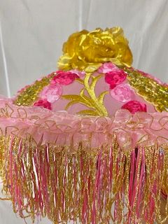 Custom Pink & Gold Wedding Parasol product image (3)
