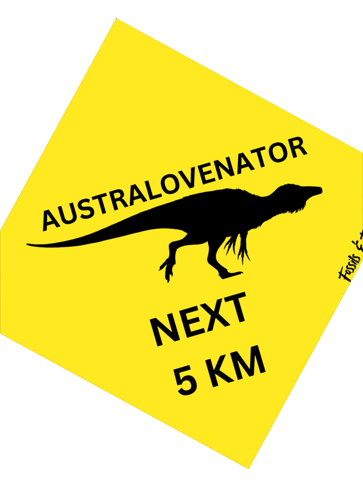 Australovenator Ahead Street Sign (Stickers) product image (5)