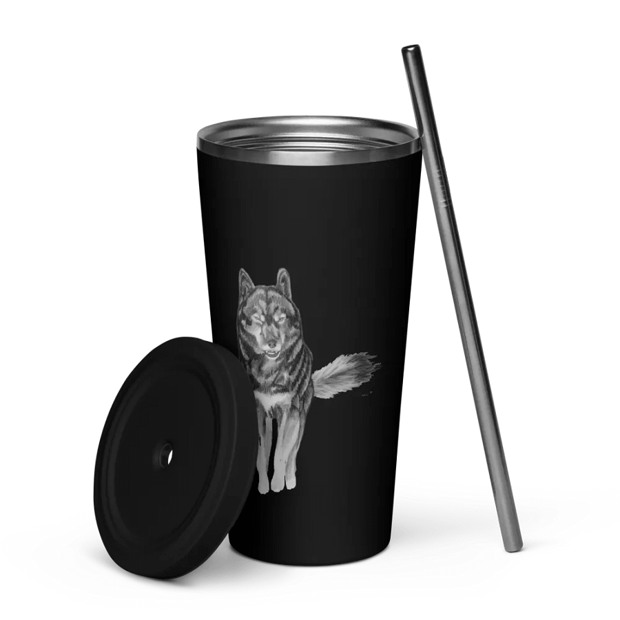 Wolf Drawing Straw Cup product image (8)