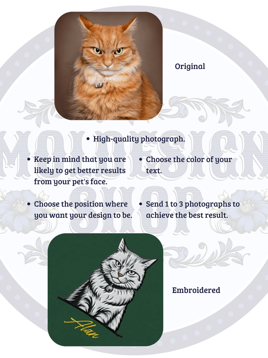 YOUR CAT! / SWEATSHIRT WITH PERSONALIZED NAME / EMBROIDERED product image (4)