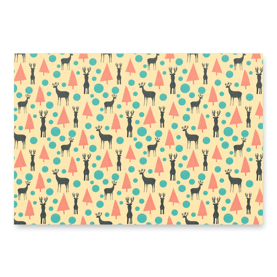 Mystic Forest Deer Wrapping Paper Set product image (1)