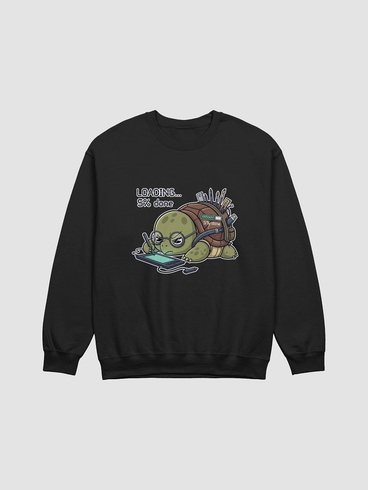 Techie Turtle on Drawing Tablet Crewneck Sweatshirt product image (1)