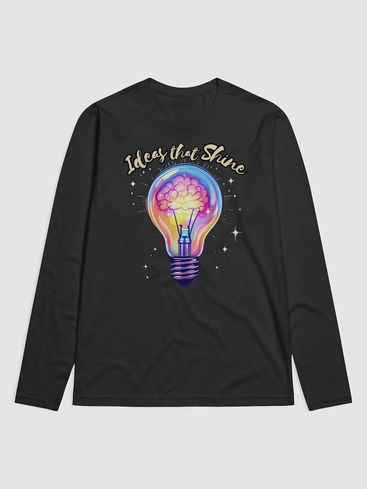 Neon Brainwave Shirt - Futuristic Lightbulb Brain Tee - Artistic Long Sleeve Top product image (1)