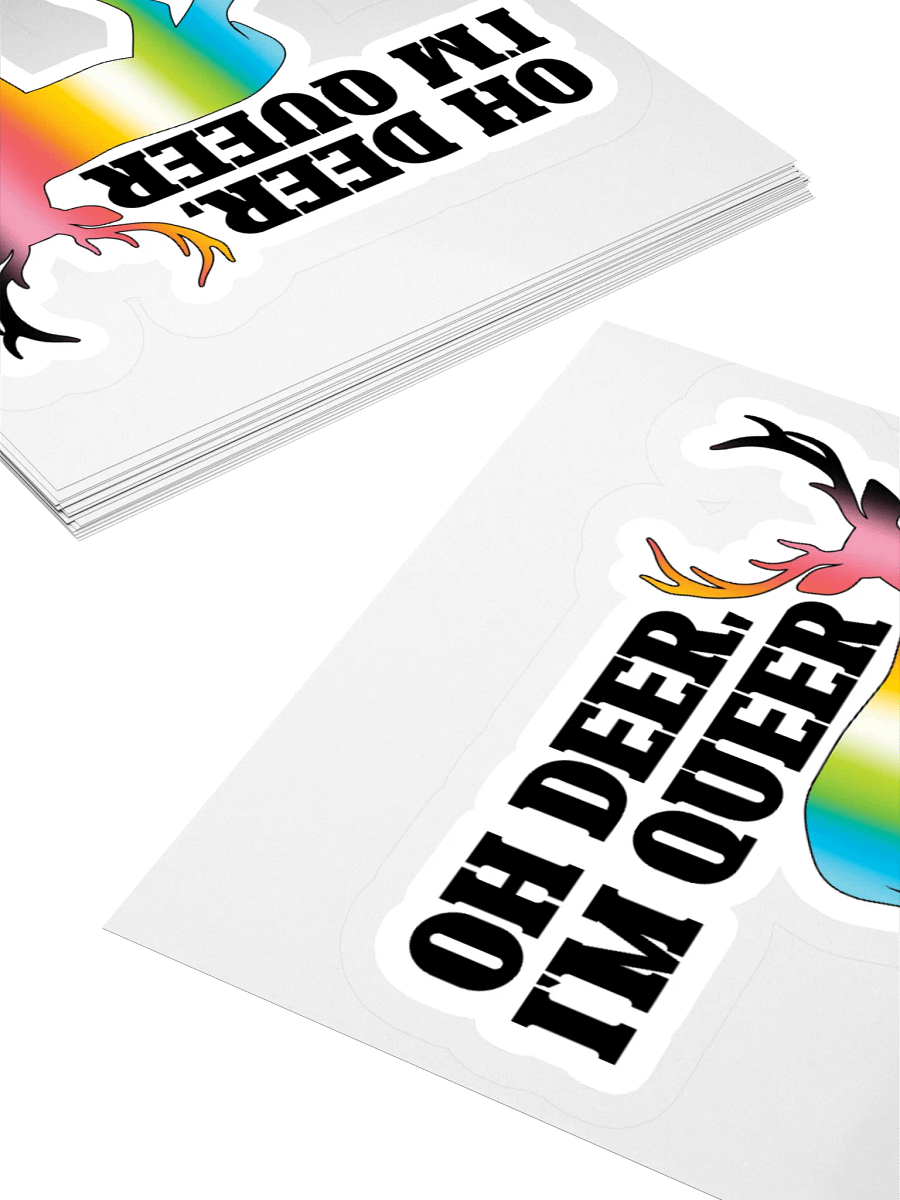 Oh Deer, I'm Queer- Queer Flag Sticker product image (10)