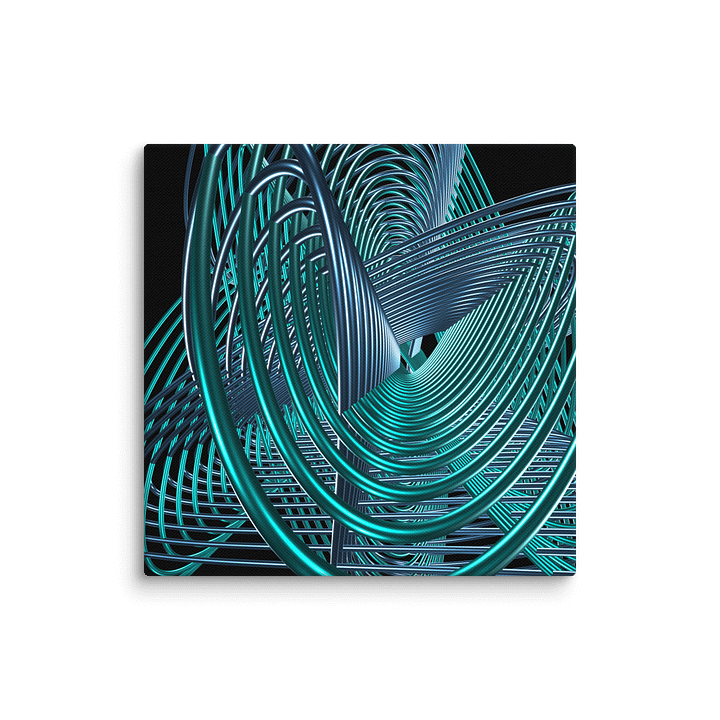 Oscilloscopic Dance #2 - Lissajous Figures Code Art Canvas Print product image (1)