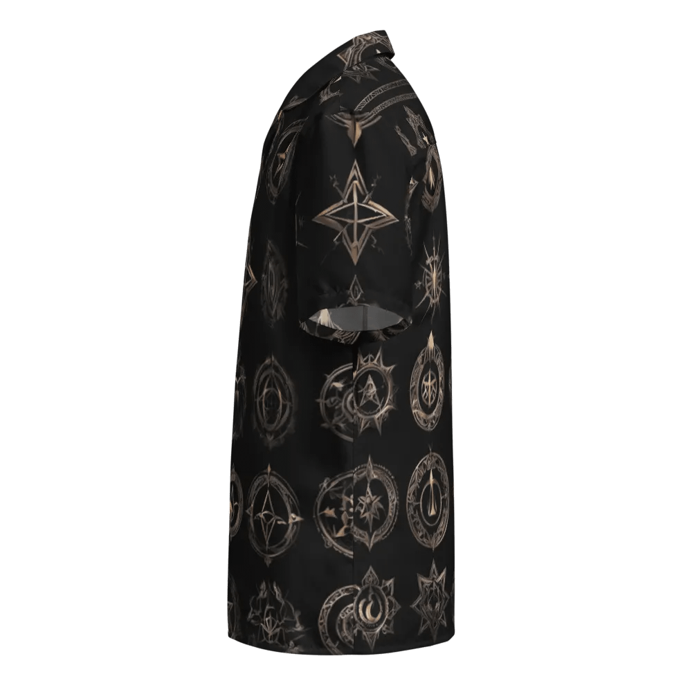 Black & Gold Symbology Hawaiian Shirt product image (4)