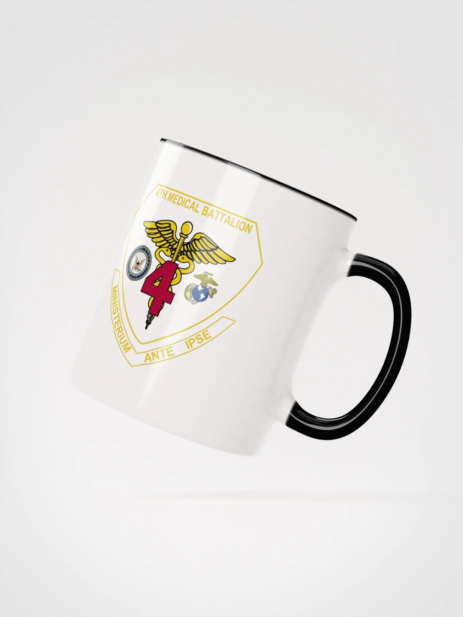 4th Medical Battalion: Coffee Cup White Exterior/Black Interior product image (2)