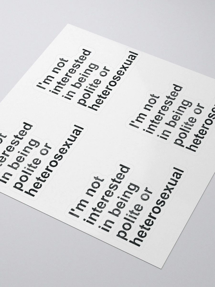I'm not interested in being polite or heterosexual (mini non-holo) product image (3)
