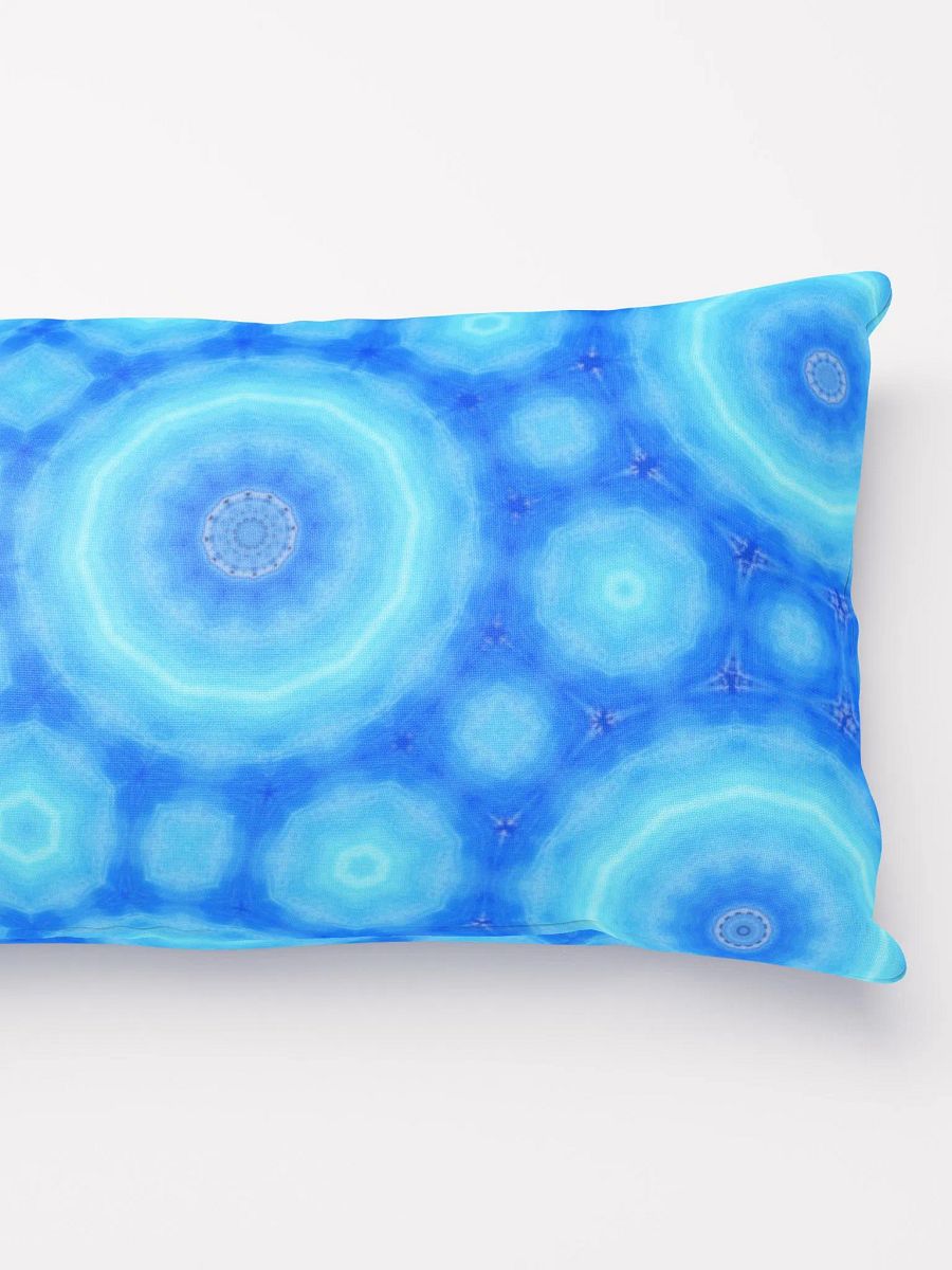 Abstract Circular Pattern in Blues Throw Pillow product image (3)