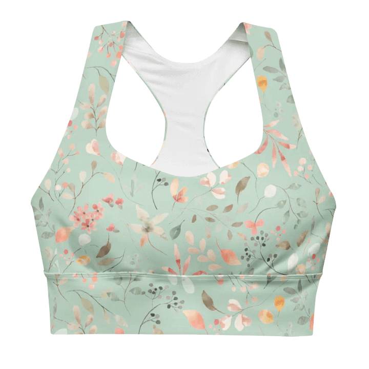 Pastel Floral All-Over Sports Bra product image (1)