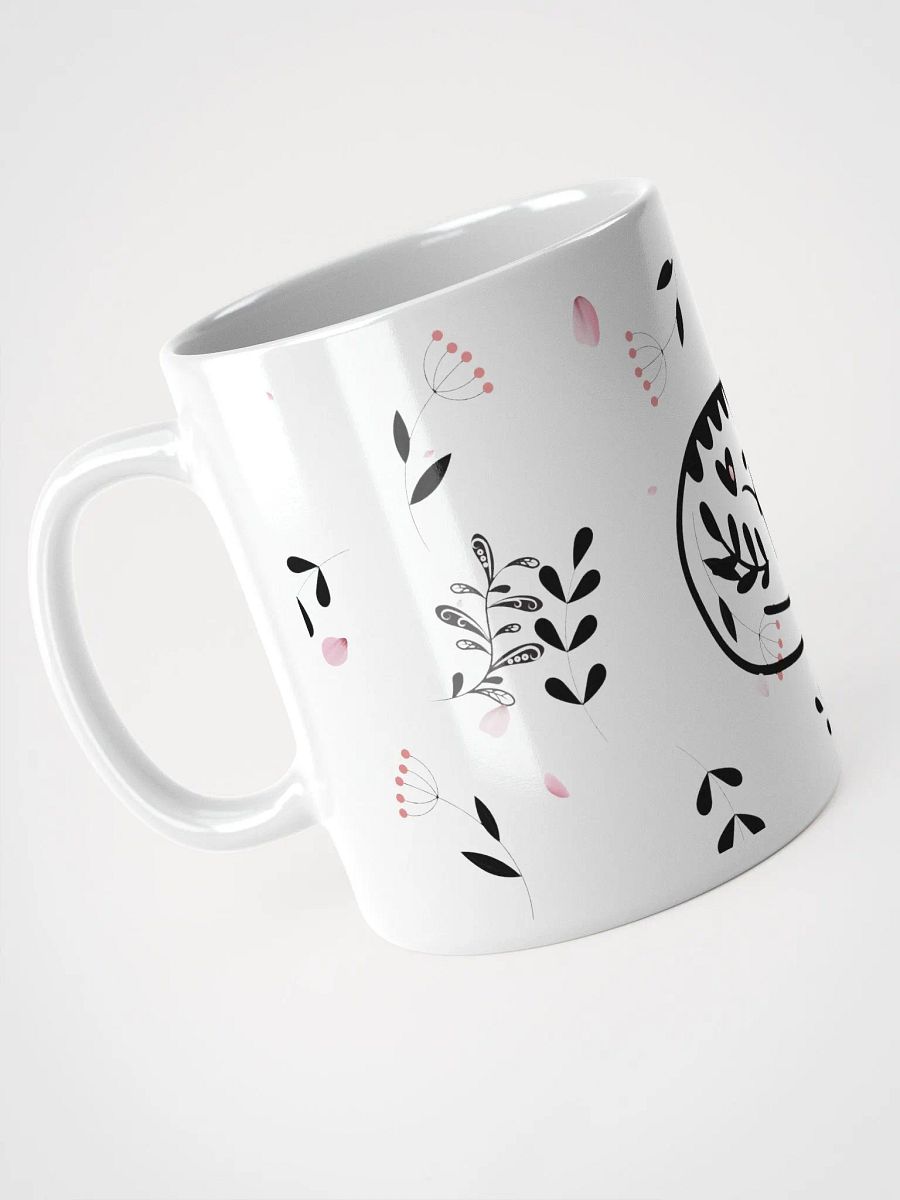 Whimsical Folk Art Cat Love Ceramic Mug|Housewarming Birthday Gifts Cute White GlossyMug product image (8)