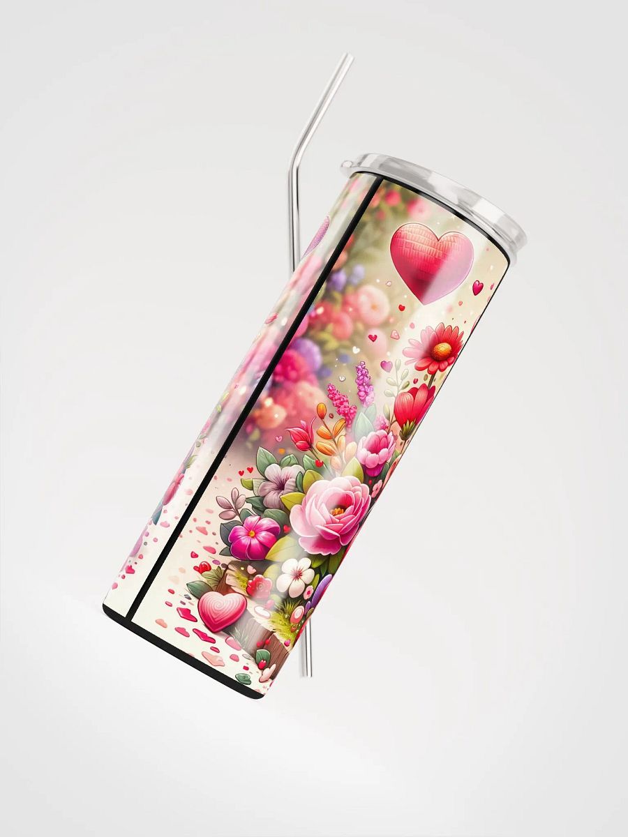 Valentine's Gnome Hearts & Flowers Stainless Steel Tumbler: Gifting Love product image (4)
