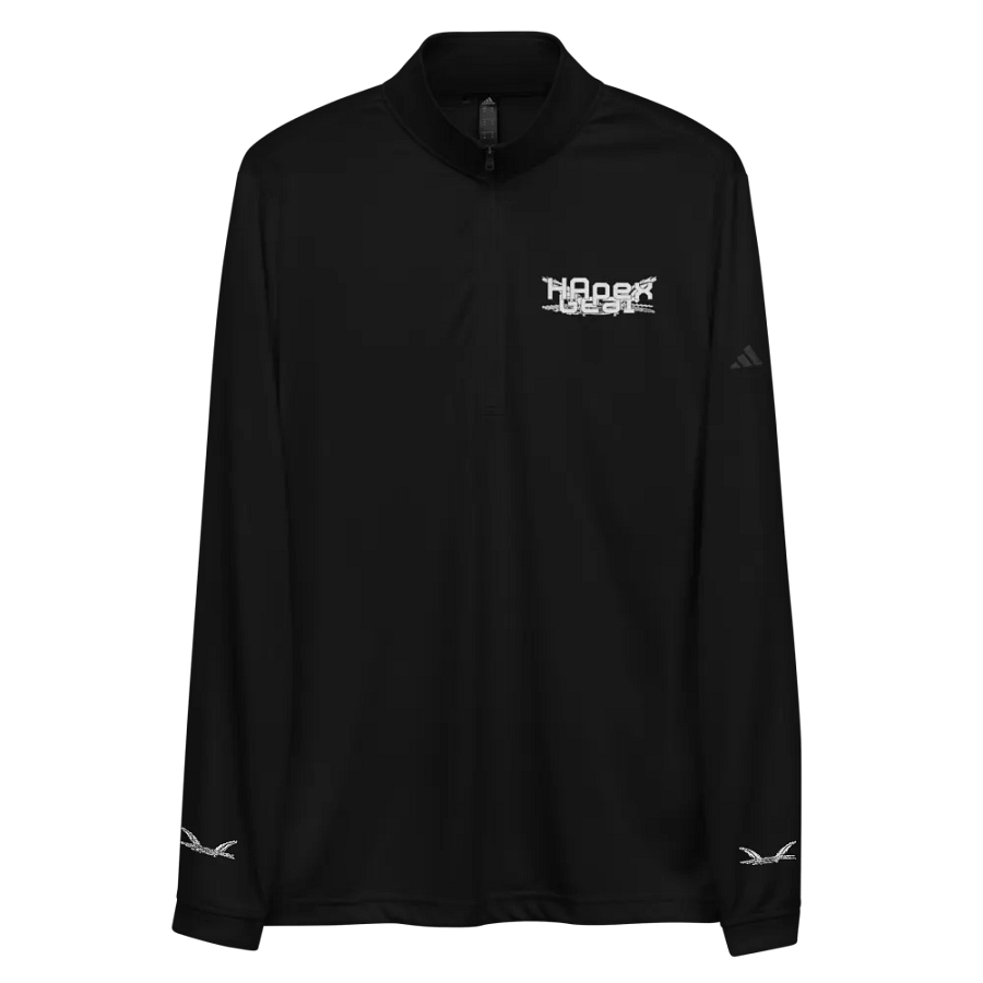 Lightweight Quarter-Zip Pullover - Embroidered - White HApex Gear Black Logo product image (17)