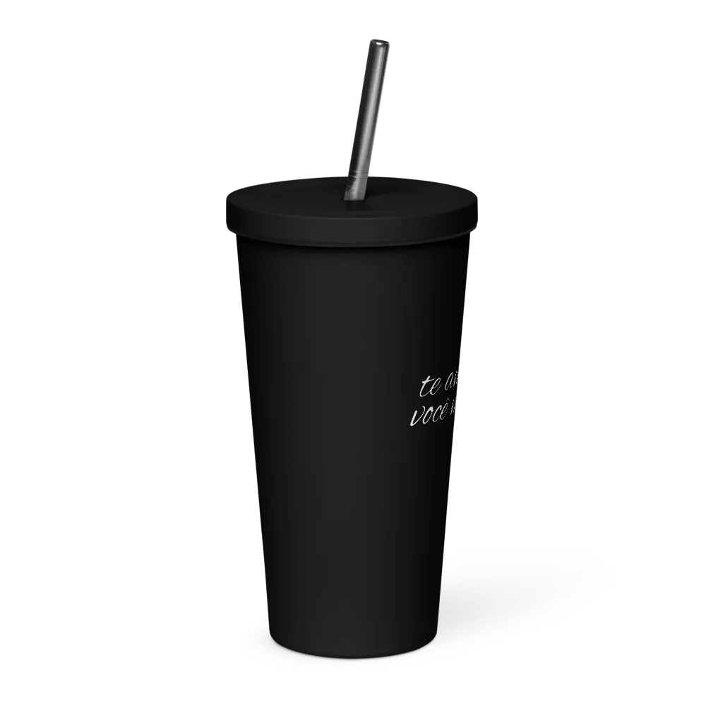 VOCÊ ME ODEIA - INSULATED TUMBLER WITH STRAW product image (3)