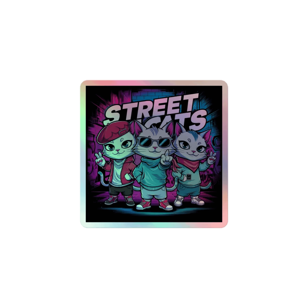Urban Street Cats Holographic Sticker Set product image (1)