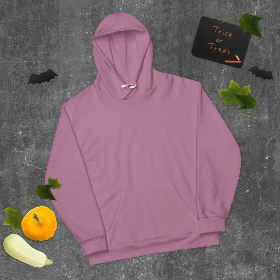 Plain Medium Dark Lilac Purple Soft Summer Unisex Recycled Polyester Heavyweight Premium Hoodie by Treasure Pie product image (10)