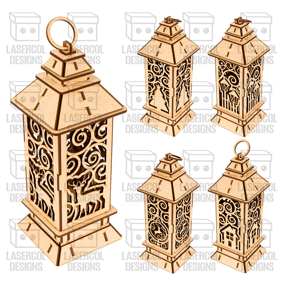 Christmas Lanterns (5 Styles) - Laser Cut Files product image (3)