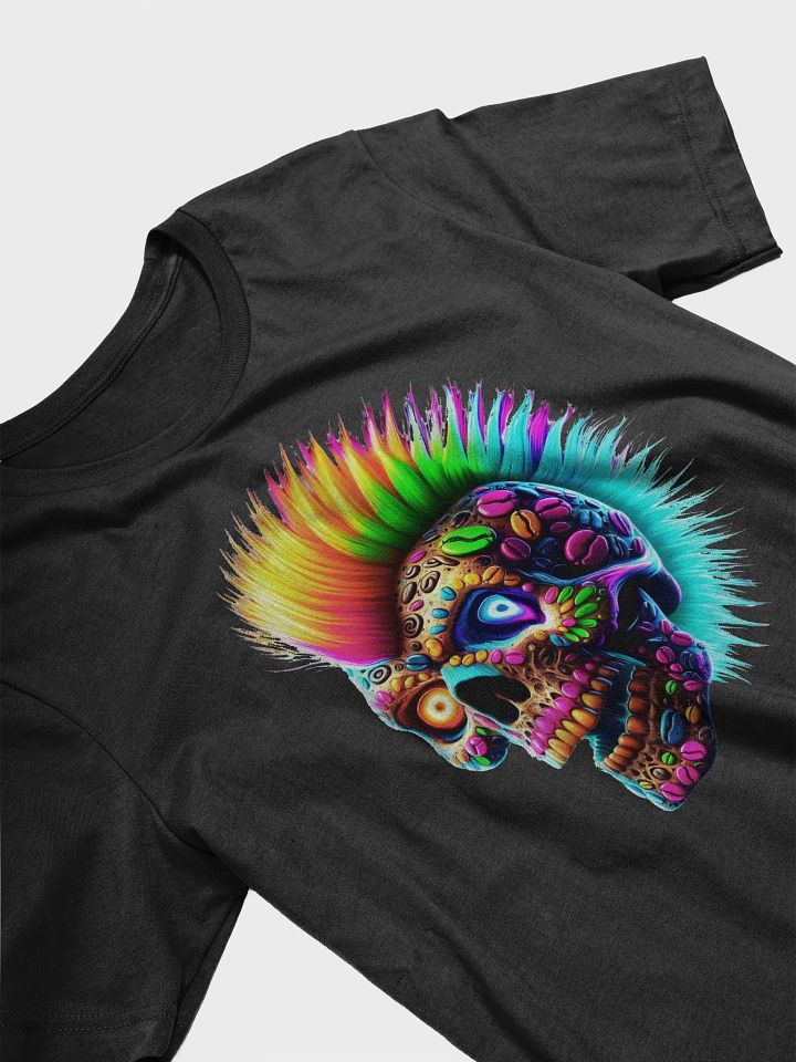 Rainbow Skull Artistic Coffee T-Shirt product image (2)