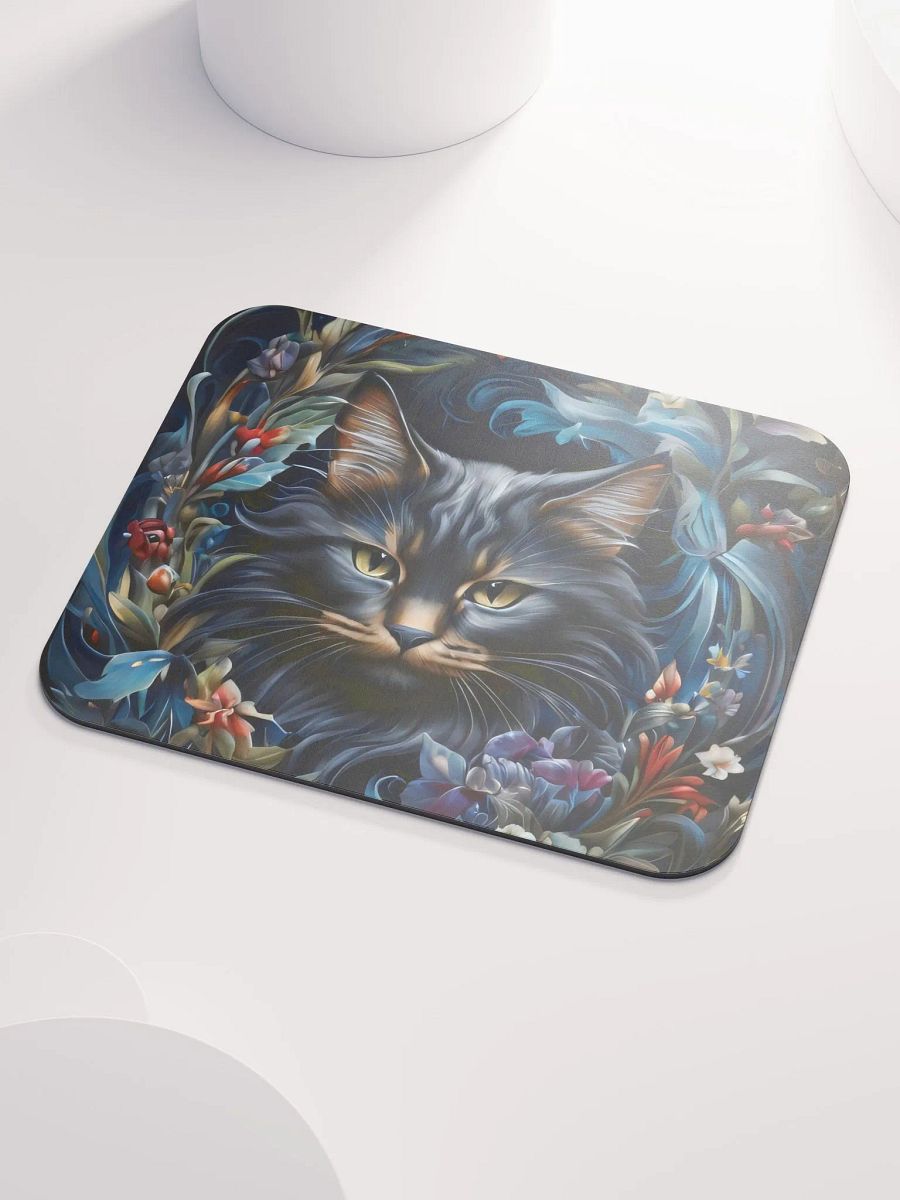 Night Blooms and Feline Dreams Mouse Pad product image (4)