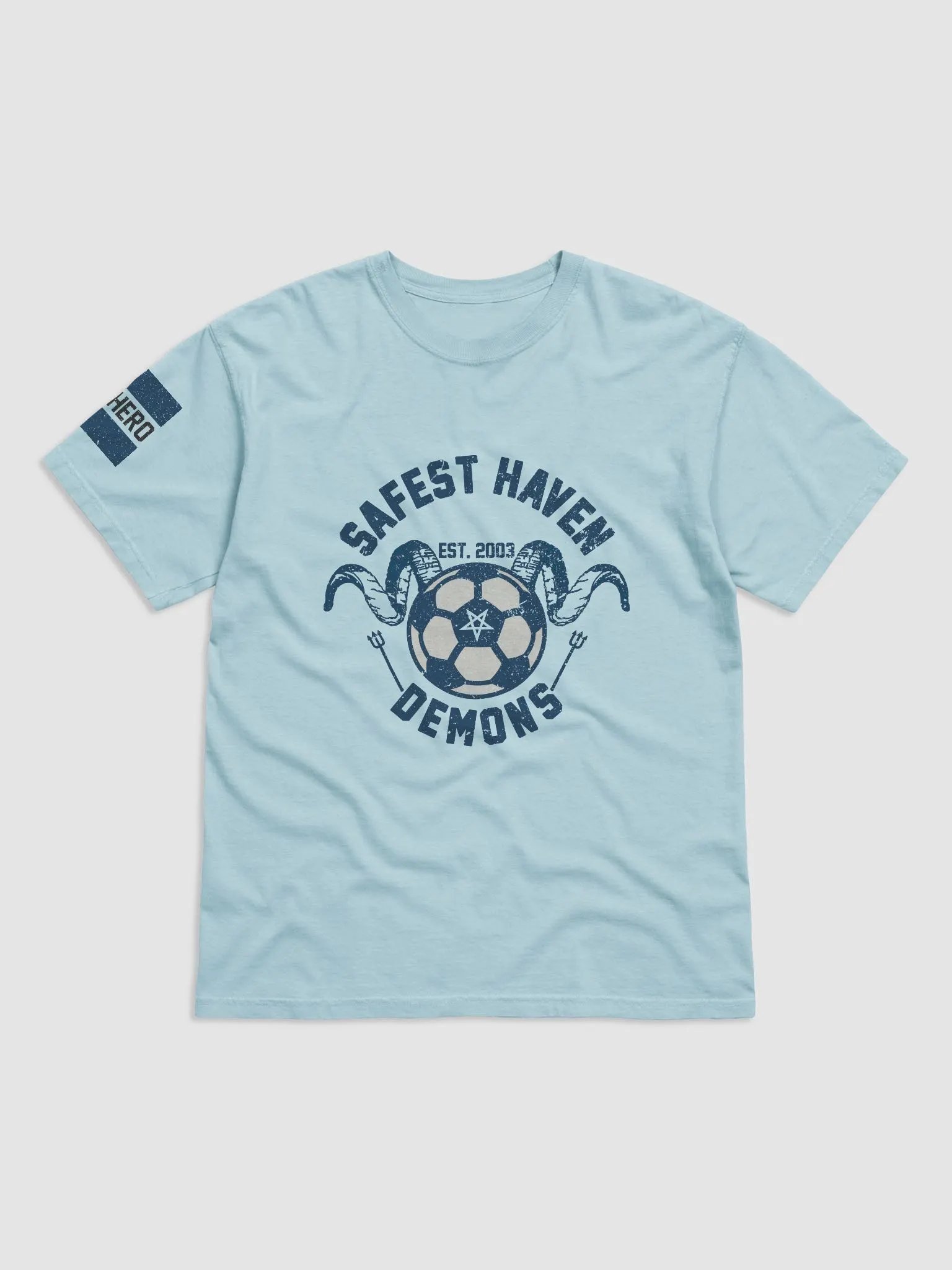 safest haven demons soccer club soft tee product image (1)