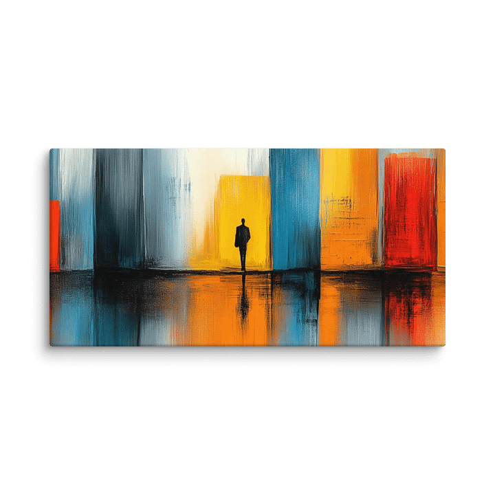 Urban Solitude - Abstract Canvas Landscape Print product image (1)